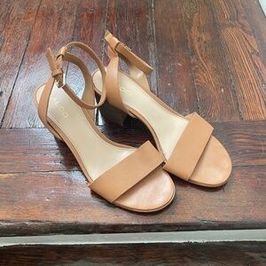 Aldo tan block heel sandals